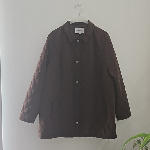 Avenue Jackets & Blazers - Avenue Quilted  Jacket Sz 26/28 Brown Pre-owned